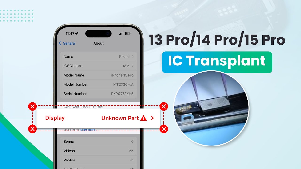 Screen IC Transfer Tips for iPhone 13 Pro, 14 Pro, and 15 Pro