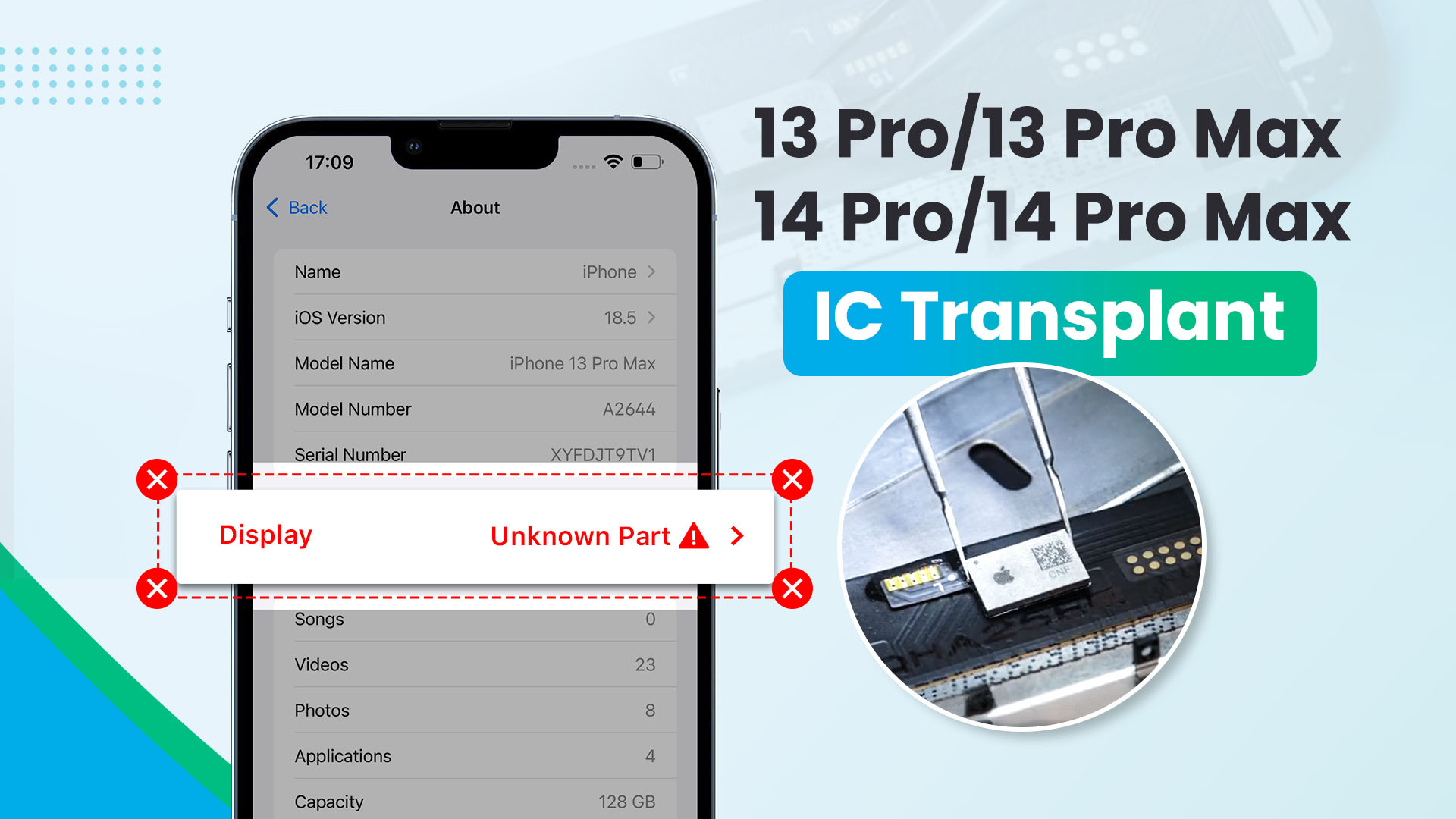 Cómo Eliminar la Alerta de "Pieza Desconocida" en iPhone: Guía Paso a Paso para iPhone 13 Pro, 13 Pro Max, 14 Pro y 14 Max