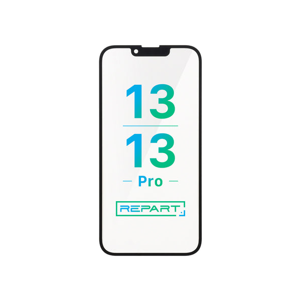 Reemplazo de cristal frontal REPART para iPhone 13/13 Pro con OCA preinstalado (paquete de 10)
