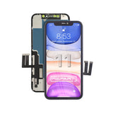 repart iphone 11 lcd screen replacement with screen and front panel on a white background