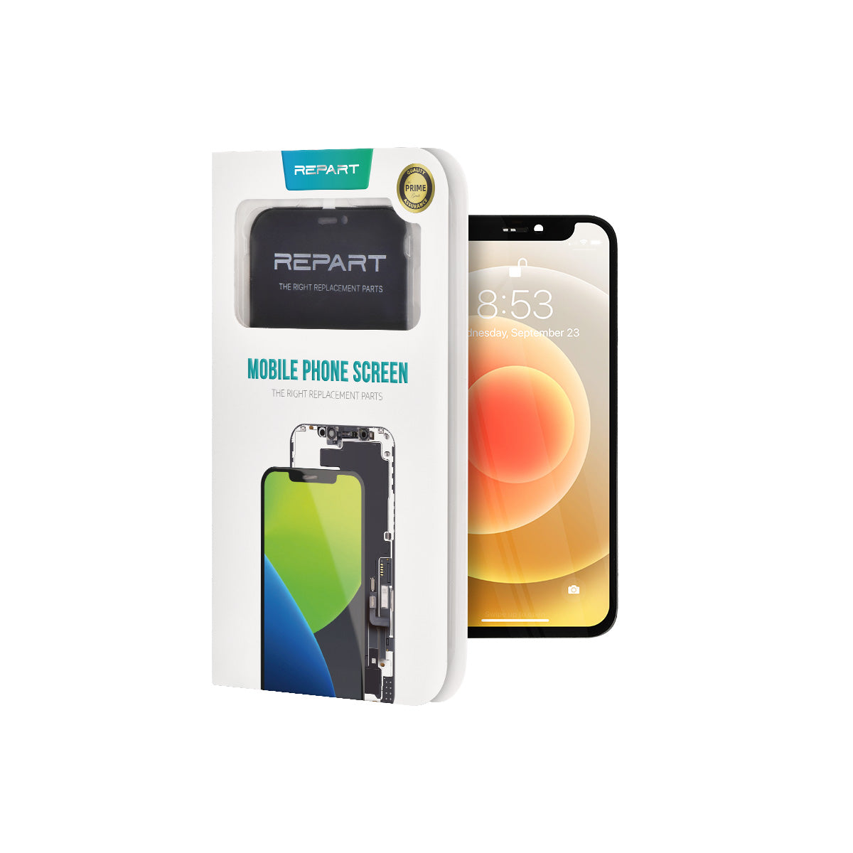 Packaged screen protector with Repart branding on a white background