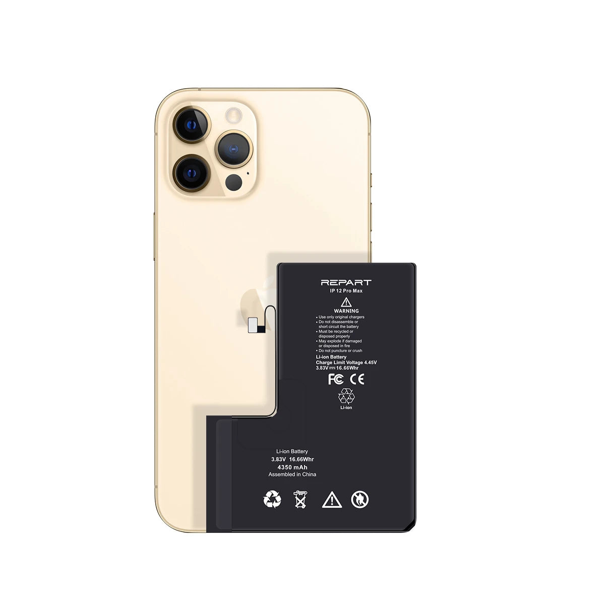 iPhone 12 Pro Max High-Capacity Battery Replacement | REPART Select iPhone 12 Pro Max High-Capacity Battery Replacement | REPART Select
