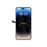 Tela de smartphone com substituição de tela em fundo branco
