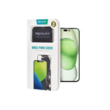 Packaged screen protector for a smartphone with 'REPART' branding on a white background