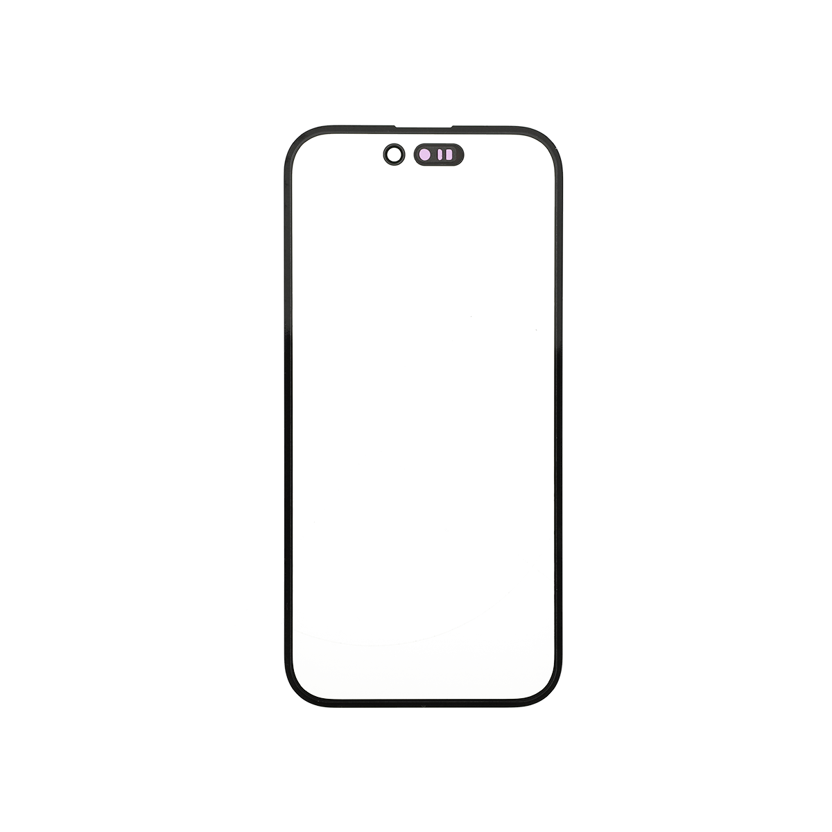 Omtrek van een smartphone op een witte achtergrond