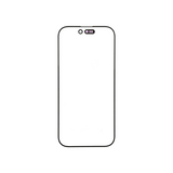 Umriss eines Smartphones auf weißem Hintergrund