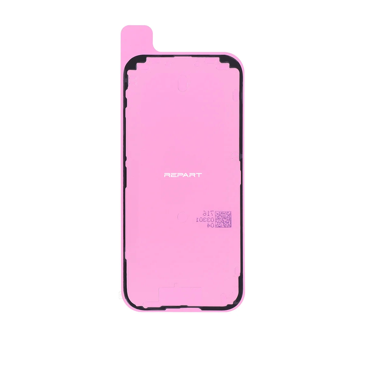 iPhone 17 screen adhesive, pink color in white background