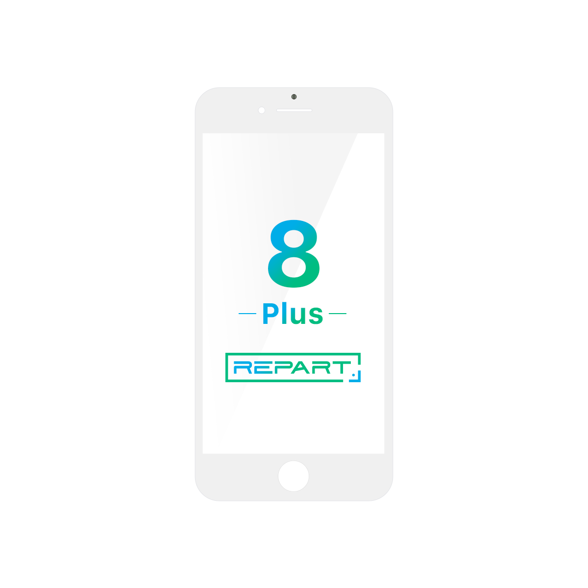 REPART iPhone 8 Plus Front Glass Replacement with OCA Pre Installed
