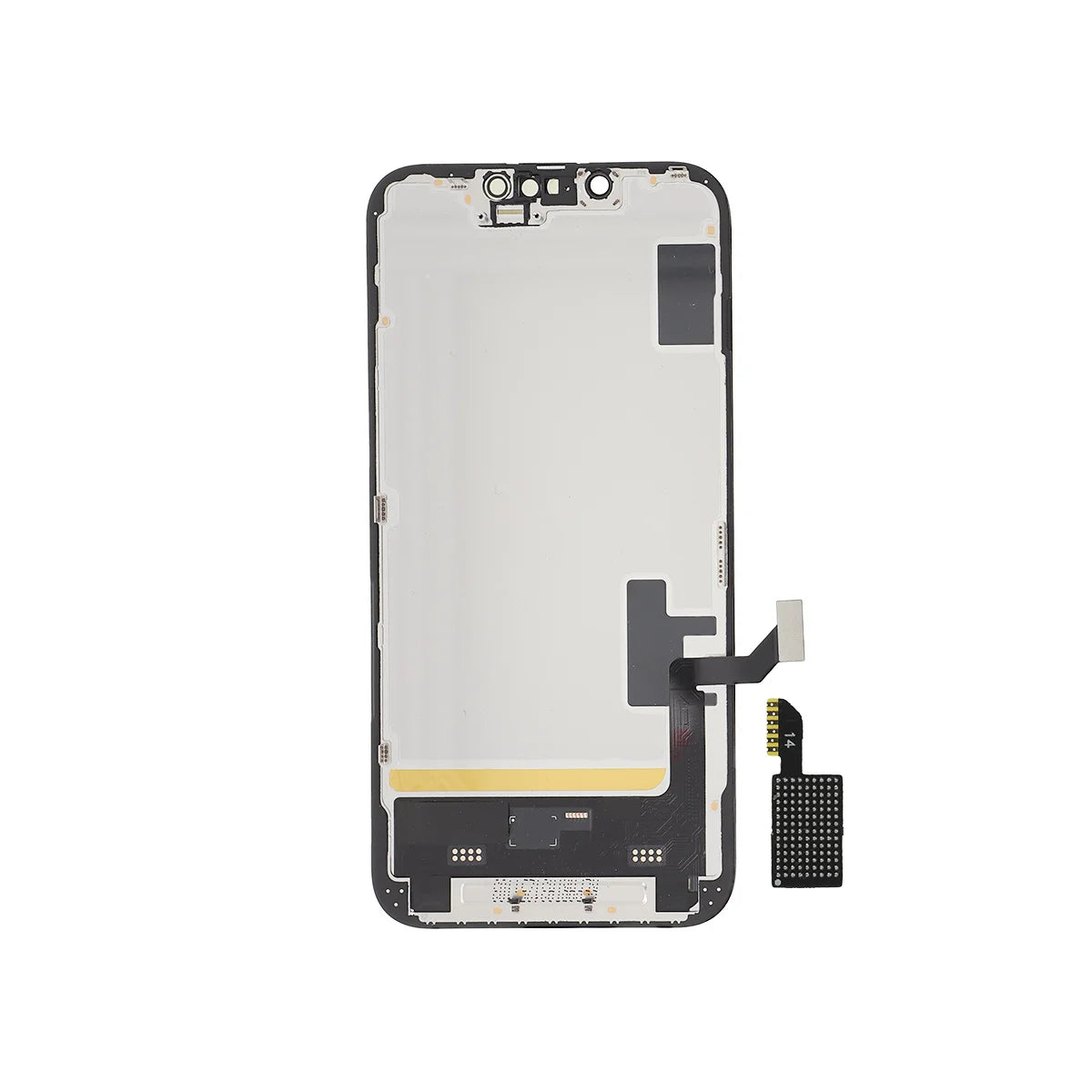 Telefoonschermassemblage op een witte achtergrond