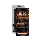 Sostituzione dello schermo OLED ultra morbido per iPhone 17 Pro Max con frequenza di aggiornamento a 120Hz su sfondo bianco