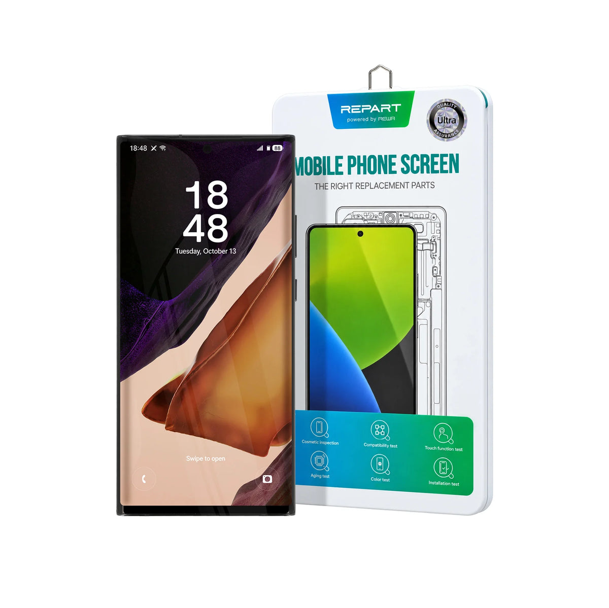 REPART Samsung Galaxy Note20 Ultra Soft OLED Screen Replacement (Ultra, 1:1 Square Corners) - Mystic Bronze