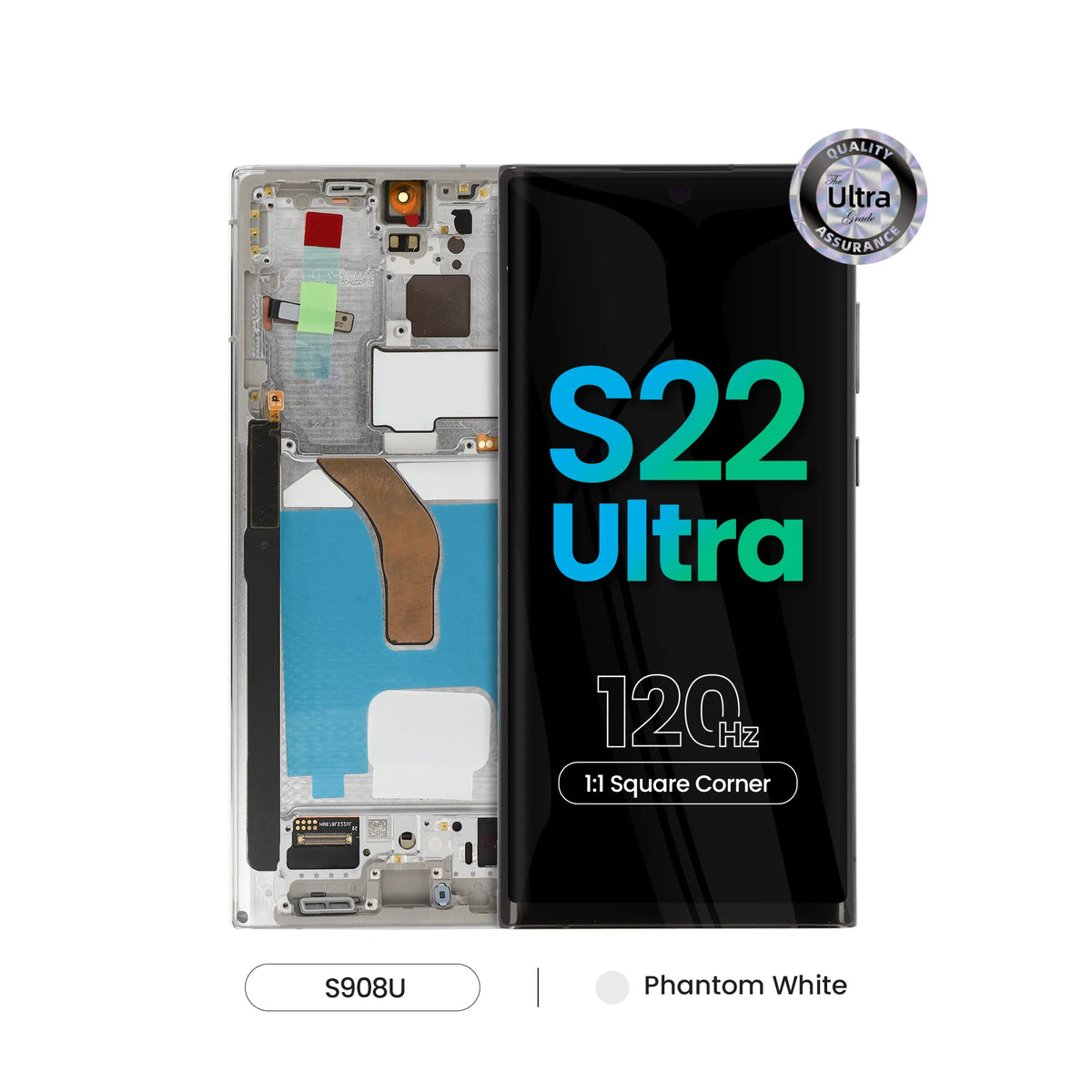 REPART Samsung S22 Ultra Soft OLED Screen Replacement (Ultra, 1:1 Square Corners)
