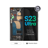 REPART Samsung S23 Ultra Soft OLED Screen Replacement (Ultra, 1:1 Square Corners) - S918B / Phantom Black