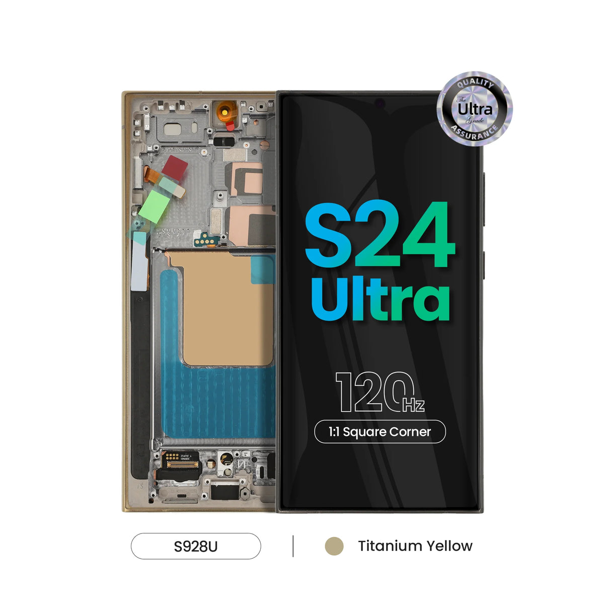 REPART Samsung S24 Ultra Soft OLED Screen Replacement (Ultra, 1:1 Square Corners)
