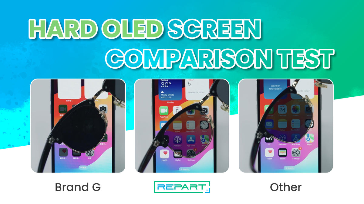 test comparatif d'écrans OLED durs
