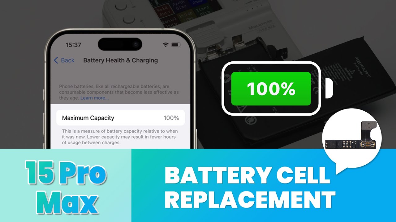 iPhone 15 Pro Max Battery Replacement with BMS Board Transfer
