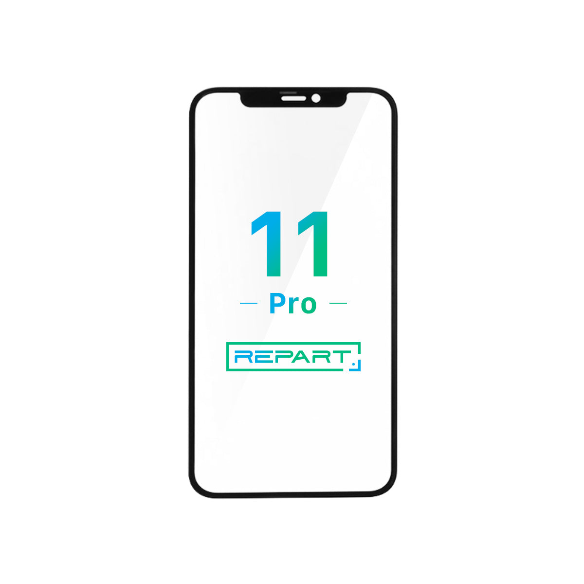 Reemplazo de cristal frontal para iPhone 11 Pro con OCA preinstalado
