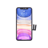 Smartphone with a colorful display on a white background