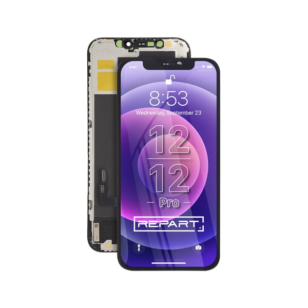 Phone screen assembly with 'REPART' branding on a white background