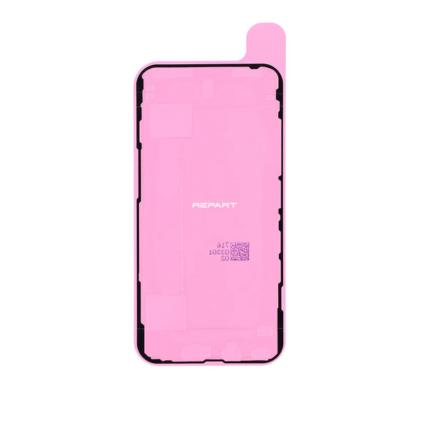 iPhone 13 Pro screen adhesive, pink color in white background