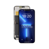 Sostituzione dello schermo OLED dell'iPhone 13 Pro Max con frequenza di aggiornamento a 120Hz su sfondo bianco