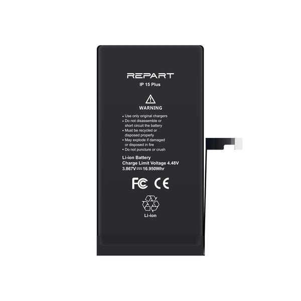 Black battery pack with 'REPART' branding on a white background