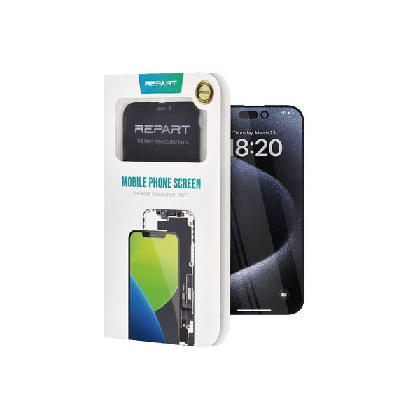 REPART iPhone 15 Pro Soft OLED Screen Assembly Replacement (Prime, 120Hz)