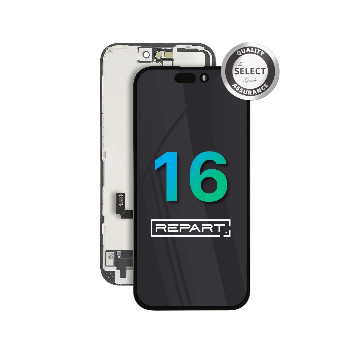 Conjunto de ecrã de substituição REPART iPhone 16 (Select Incell)