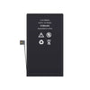 A black rectangular lithium-ion replacement battery with a small connector on the left side, featuring white printed specifications and recycling symbols on a plain white background.