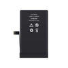 Black lithium-ion battery with specifications on a white background