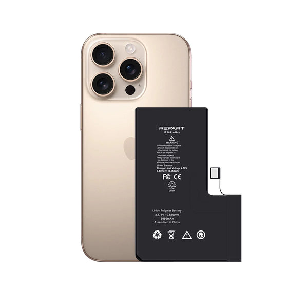 REPART iPhone 16 Pro Max High-Capacity Battery Replacement (Prime, TI IC Solution)