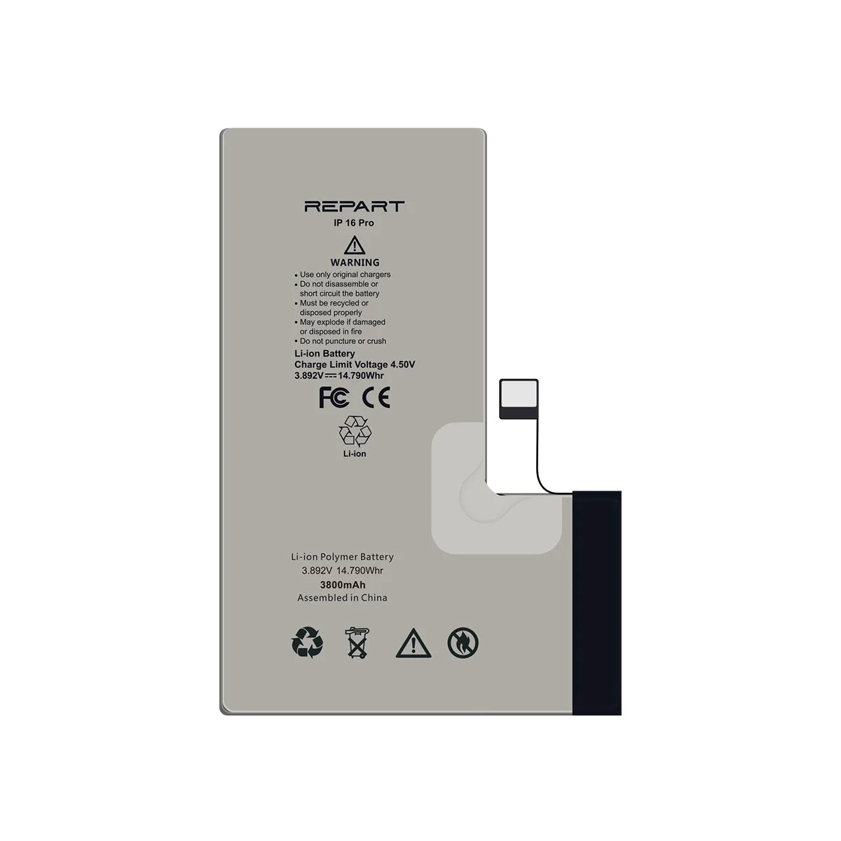Battery with 'REPART' branding on a white background