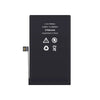 A black rectangular lithium-ion replacement battery with white printed specifications and recycling symbols, featuring a small gold connector on the left side, shown against a plain white background.