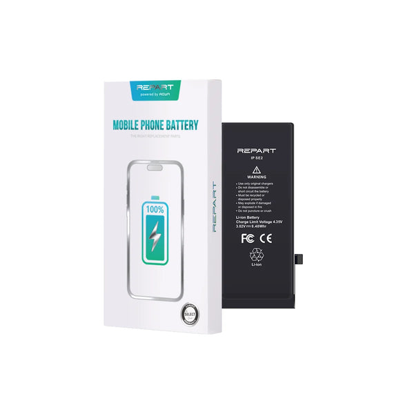 REPART mobile phone battery with packaging on a white background