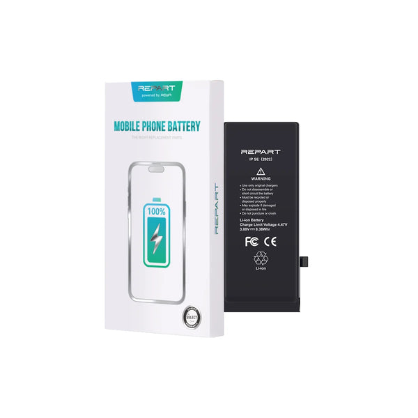 REPART mobile phone battery with packaging on a white background