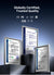 Certification documents with globally recognized standards on a blue gradient background