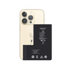 iPhone 14 Pro Max with a detached battery pack on a white background