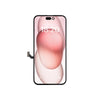 Smartphone screen with a pink gradient on a white background