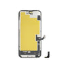 Phone screen assembly with yellow color on a white background