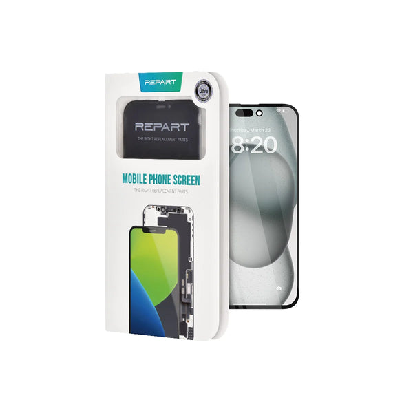 REPART screen protector packaging for a smartphone on a white background