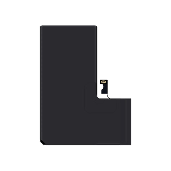 Black repart iphone 15 pro battery on a white background