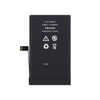 Black battery with text and symbols on a white background