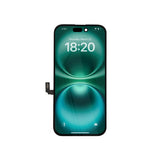 Smartphone avec un écran vert sur fond blanc