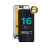 Phone screen assembly with 'REPART' branding and 'Prime Quality Assurance' badge on a white background