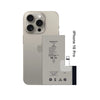 Back view of an iPhone 16 Pro with a removed battery cover, showing the Repart brand.