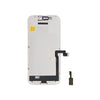 Phone screen assembly with flex cable on a white background