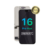 Conjunto de pantalla de teléfono con la marca 'REPART' y la insignia 'Prime Quality Assurance' sobre un fondo blanco.