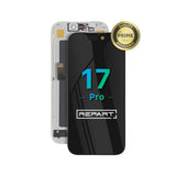 Pantalla de teléfono con la marca 'REPART' y el distintivo de garantía de calidad 'Prime Grade' sobre fondo blanco.