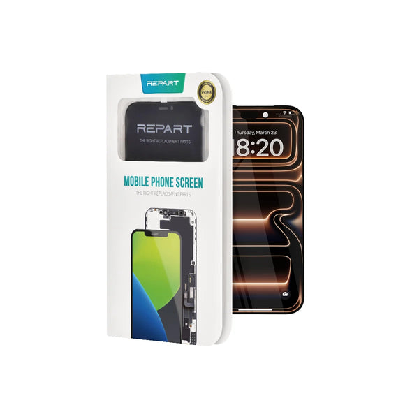 REPART screen protector packaging with smartphone display on a white background
