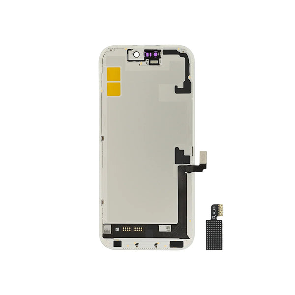 Phone screen assembly on a white background